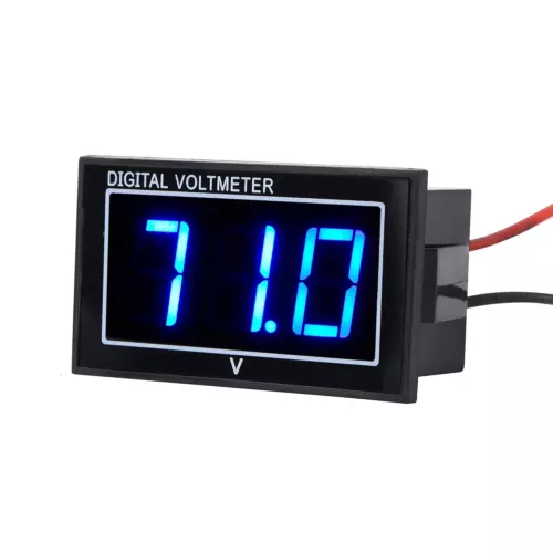 Waterproof Voltmeter 12V 24V 36V 48V 60V 72V 96V,LED Digital Display Battery Vol