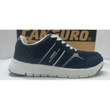 CANGURO Sneakers Uomo scarpe sportive tempo libero Pelle scamoscia blu e verde