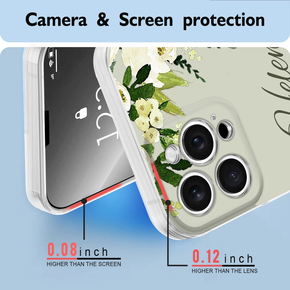 Floral TPU Phone Case for iPhone 15 16 Plus 14 13 12 11 XS Pro Max