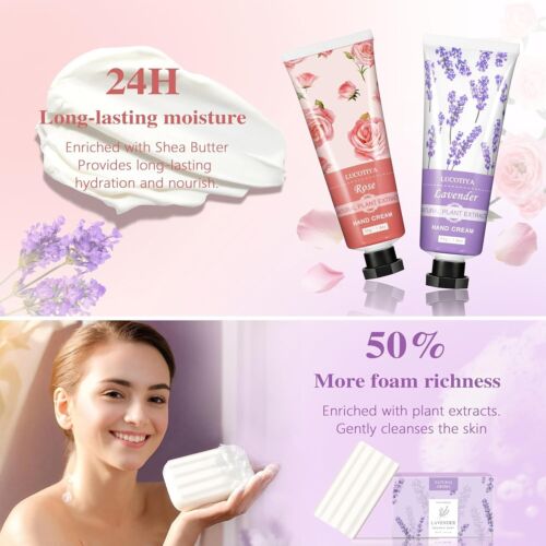 Valentines Day Gifts for Her,Love Girlfriend, Wife, Mom-Lavender Spa Basket Set* - Picture 6 of 24