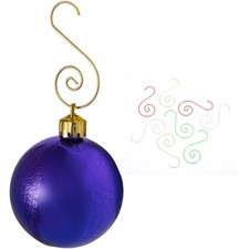 20pcs Christmas Ornament Hooks Hangers 4 Color 50mm Gadgets to Decorate Baubles