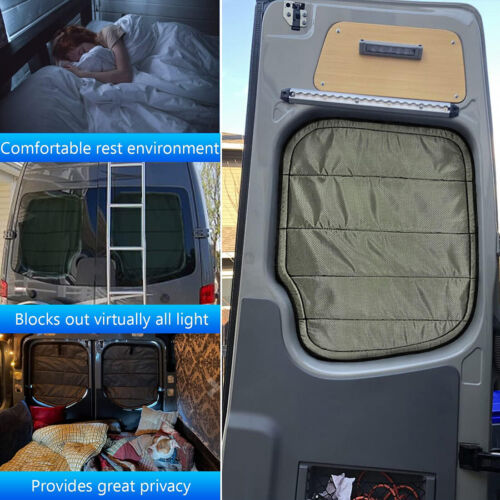 Insulated Blackout Rear Door Covers For Mercedes-Benz Sprinter Cargo Van 07-18 - Bild 9 von 12
