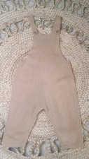 Toddler Boys ZARA knit overalls 18-24m ALMOND color
