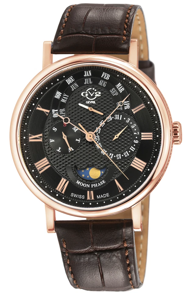 GV2 by Gevril Men's Maestro 42mm Quartz Watch 43604