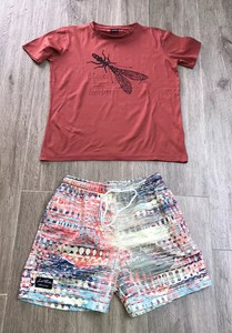 mens swim shorts and shirt