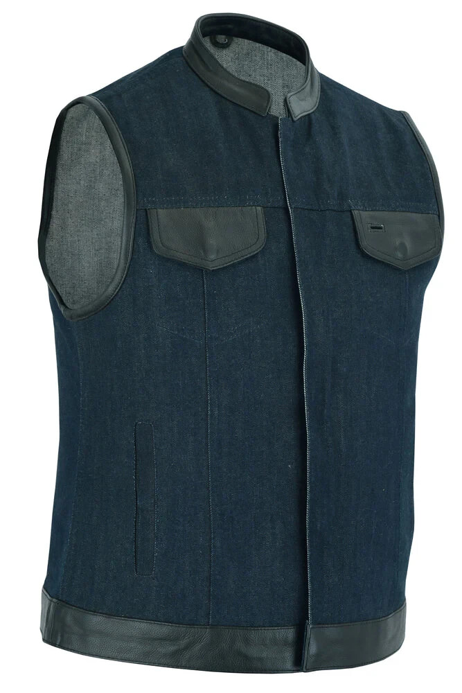 Chaleco Denim Azul Mujer - Diseño Cuello Redondo con Bolsillo Oculto S-5XL