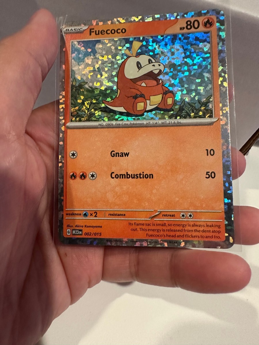 McDonalds 2023 Pokémon Fuecoco Holo 002/015 HOLO BLEED ERROR 0919