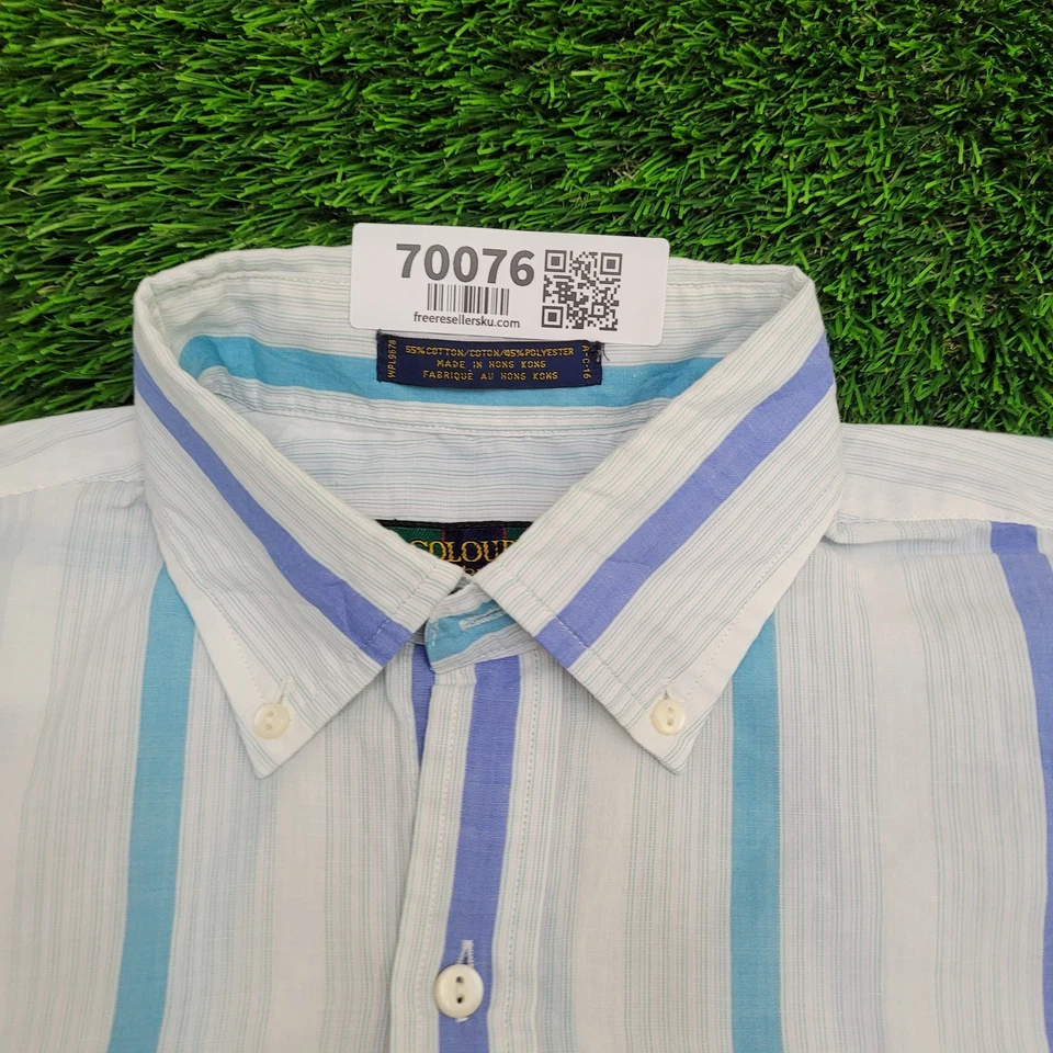 Camisa abotonada vintage colores de Alexander-Julian M/L 21x30 algodón poli Foto 2 de 4