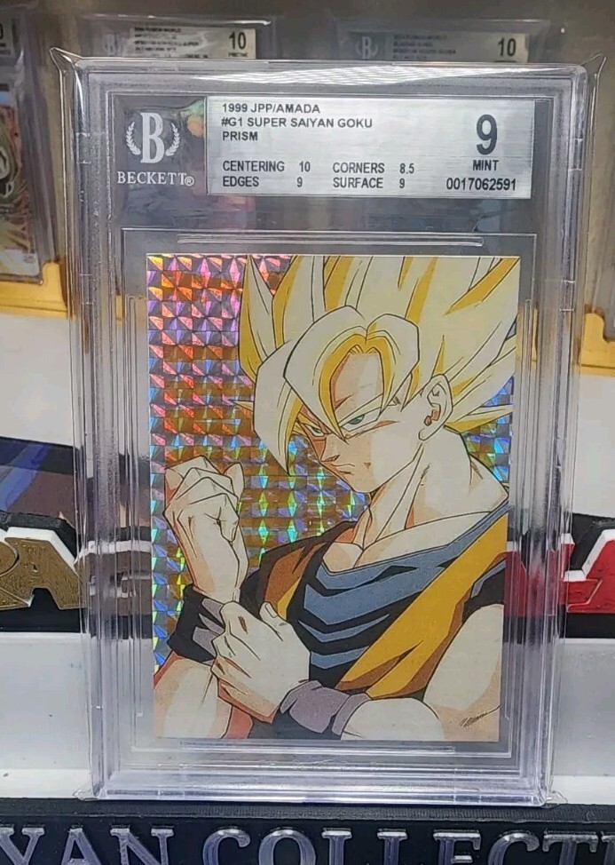 1999 Dragon Ball Z Amada Super Saiyan Goku PRIZM GOLD/ Silver #G1