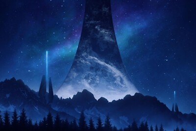 Halo Poster Wall Art Home Decor Photo Prints 16x24, 20x30, 24x36''