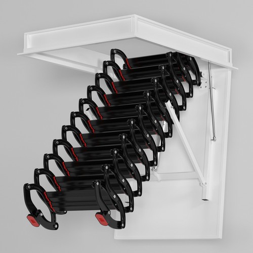 11 Steps Loft Folding Electirc Attic Ceiling Ladder Stair 31.5*43.31" Australian - Picture 7 of 24