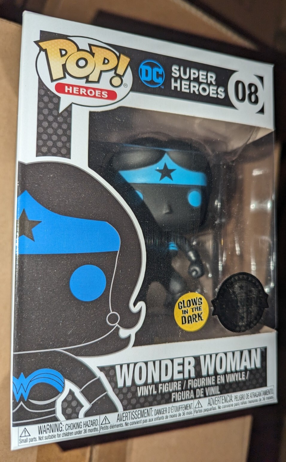 Funko Pop Heroes DC Super Heroes Wonder Woman Silhouette Glow In The Dark Figure