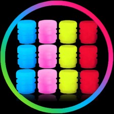 4Pcs Car Wheel Tires Valves Tyre Stem Air valve Caps Cover Glow In Dark Caps 