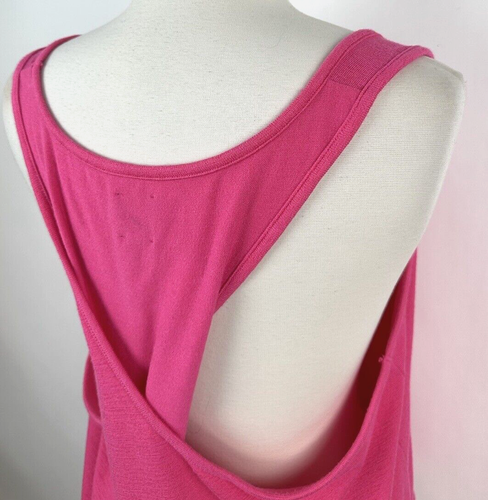 NWT GAP Softspun Twist Back Tank XXL Fuchsia Relaxed Sleeveless Scoop Neck Top - Picture 9 of 11