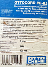 15m PE Rundschnur 6mm OTTOCORD Fugen-Hinterf�...