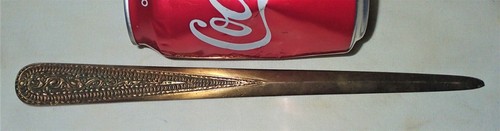 ANTIQUE L.C.T. TIFFANY STUDIOS BRONZE GOLD VENETIAN MINK DESK ART LETTER OPENER - Picture 3 of 11