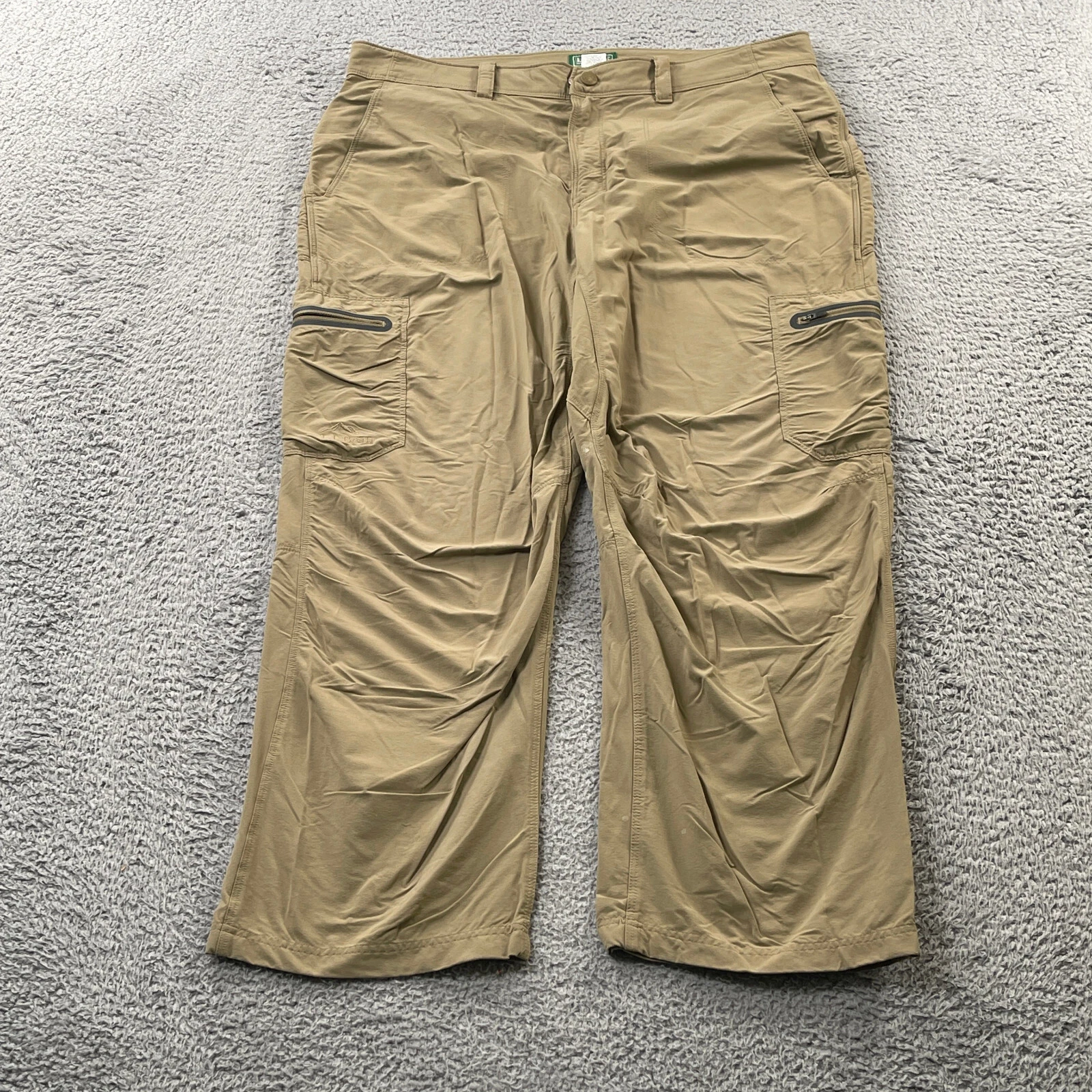 LL Bean Cresta Hiking Pants Mens 35x30 Straight Lightweight Outdoor Nylon Blend