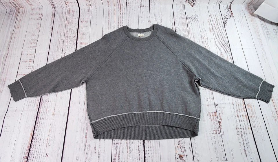 Pilcro Anthropologie The Oaklyn Cozy Crew-Neck Sweatshirt Women Small Gray - Изображение 2 из 4