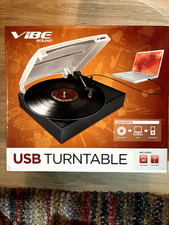 VIBE Sound USB Turntable Converts Records into MP3 Files Model VS-2001-USBT
