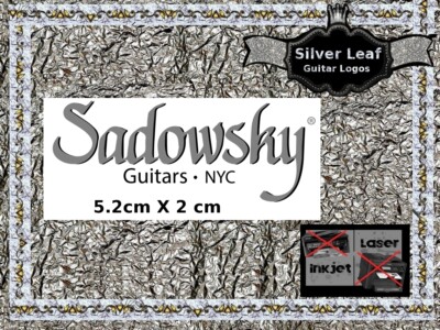 Sadowsky Guitar Headstock Decal Restoration Waterslide Logo 150s