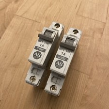 Allen-Bradley 1492-CB1 G010 Circuit Breaker 1 Pole 1 Amp 277 VAC Ser. B Lot of 2