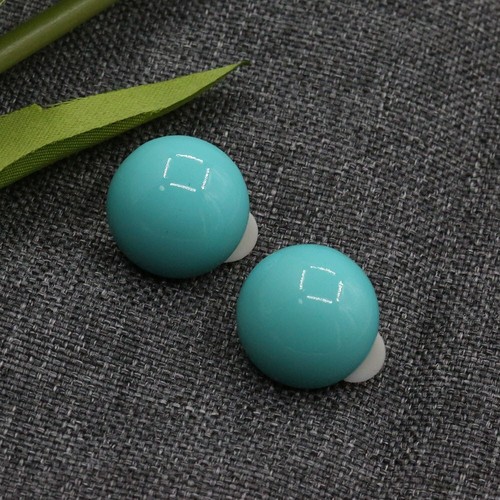 Natural Turquoise Blue Shell Pearl Ear Clip Stud Earrings For Lady Jewelry - Imagen 2 de 5