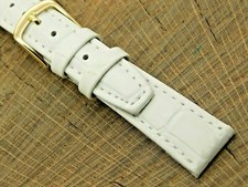 Vintage NOS Unused Hadley Roma Croco Grain w Gold Tone Buckle Watch Band 16mm