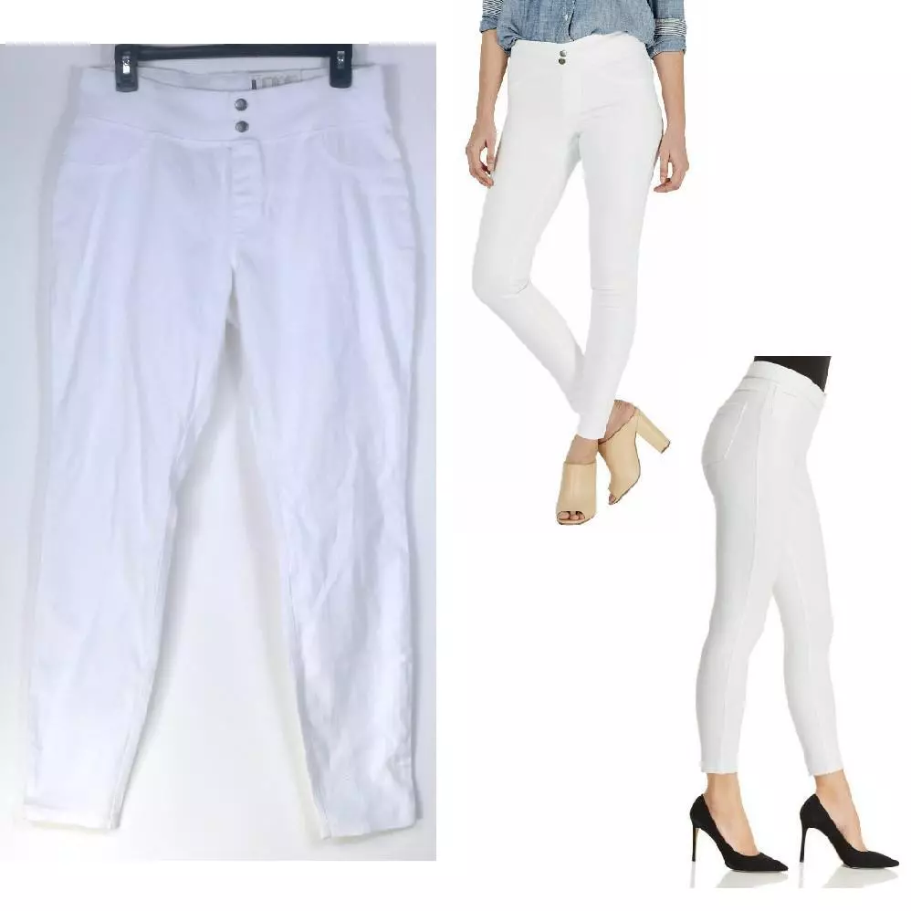 Womens Hue Classic Smooth Denim Leggings White Size S New 20622