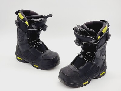 Salomon Synapse Focus Double Boa Black Snowboard Boots Mens Size 7.5US 40 1/3EU