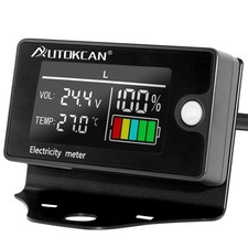 Digital Multimeter Battery Monitor Meter Fits 12V/24V/48V/60V/72V/84V LCD
