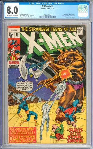 X-Men #65 High Grade Bronze Age Neal Adams Art Marvel Comic 1970 CGC 8.0