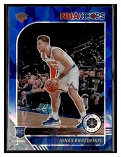 2019-20 Hoops Premium Stock #235 Ignas Brazdeikis Blue Cracked Ice Knicks