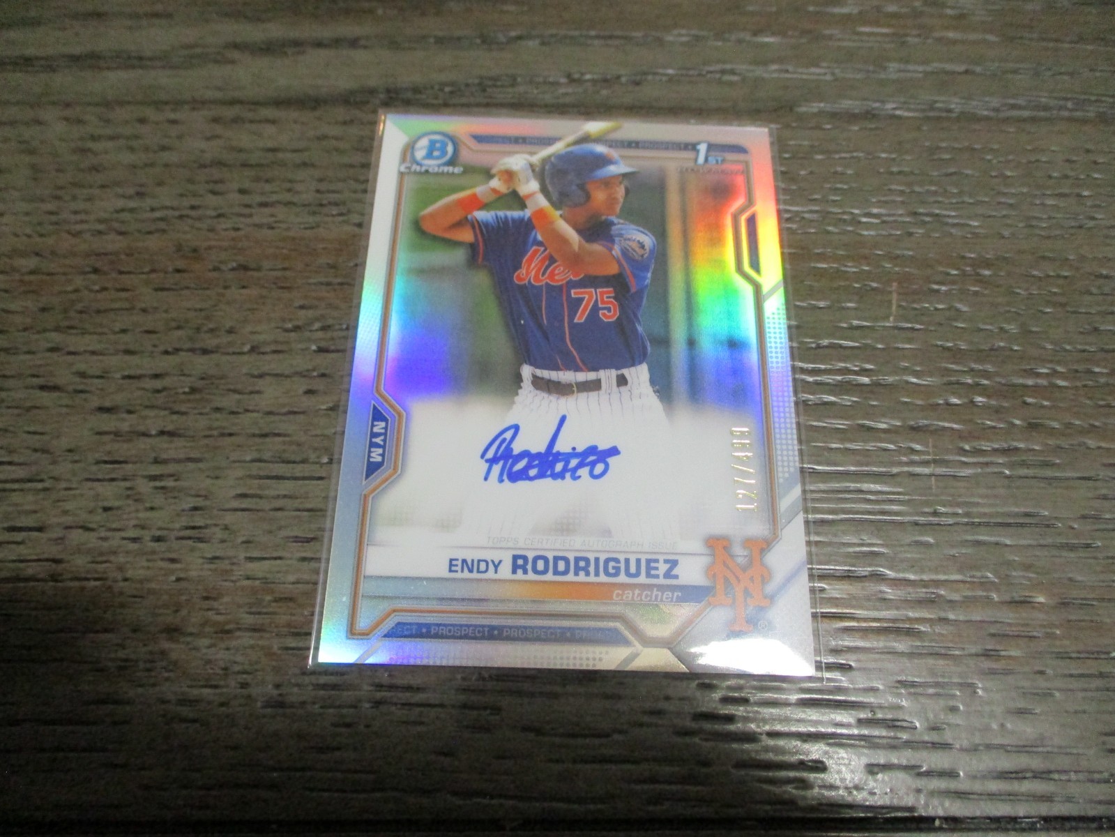 2021 Bowman Chrome Endy Rodriguez Refractor Auto #127/499