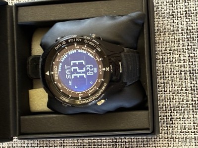 Seiko Digital Watch with Altimeter Barometer Compass sensor Solar powered.