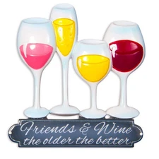 FRIENDS and WINE the OLDER the BETTER Personalized Christmas Tree Ornament
