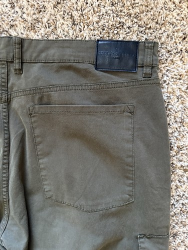 Karl Lagerfeld Paris Cargo Pants Olive Green Cotton Stretch Men's Size 36x28 NWT - Picture 10 of 12