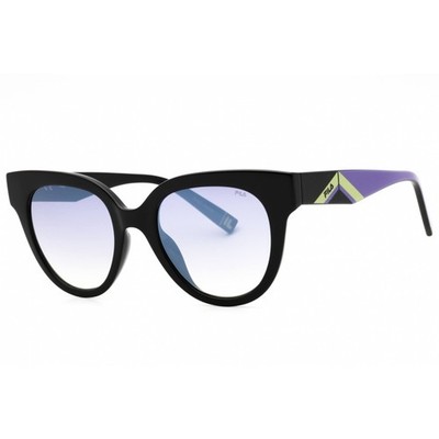 Fila Women's Sunglasses Shiny Black Injected Propionate Cat Eye SFI119V Z42X