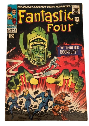 Fantastic Four 49 Vintage Silver Age Marvel Comics 1966 Galactus
