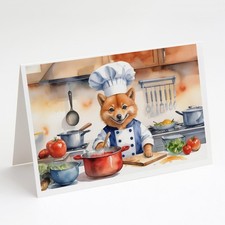 Lot de 8 cartes de vœux Finlandais Spitz Le Chef Trésors de Caroline
