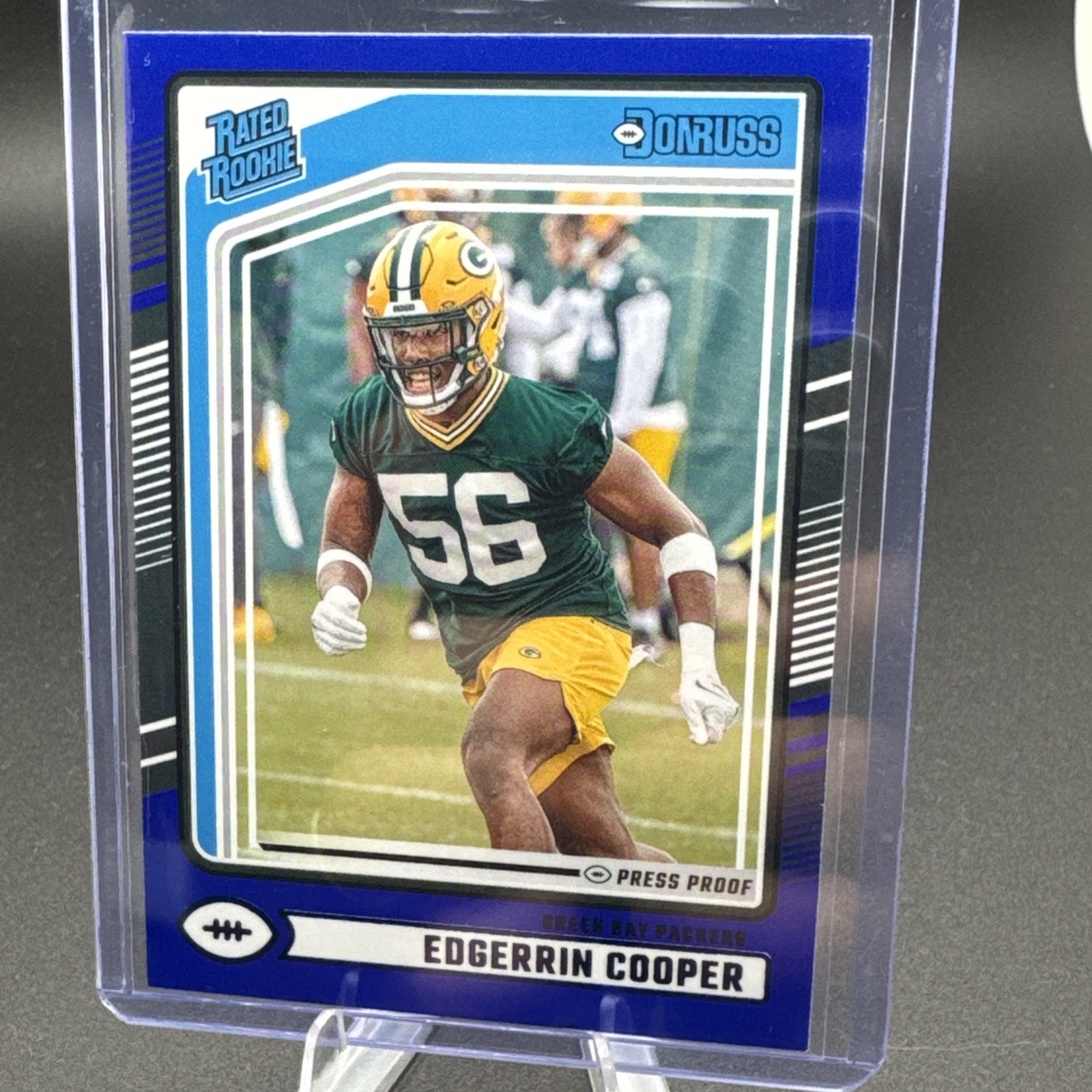 2024 Panini Donruss - Rated Rookie Edgerrin Cooper #325 Blue Press Proof (RC)