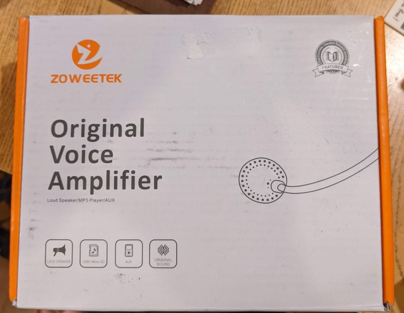 NEW Zoweetek Original Voice Amplifier Loud Speaker MP3 Player AUX