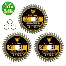 3 Inch Carbide Circular Saw Blade 36T for Wood Plastic Acrylic Aluminum 3 Pack