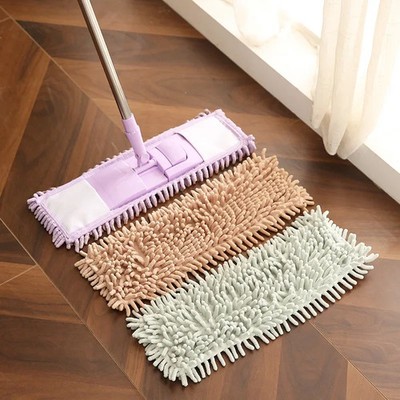 2PCS Chenille Cleaning Pads Home Household Dust Mop Head Replacement Cloth Easy 