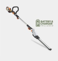 VonHaus Pole Hedge Trimmer Cordless, Long Reach Telescopic Cutter, 20V Battery