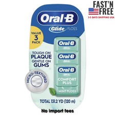 Oral-B Glide Comfort Plus Dental Floss, Extra Soft, Value 3 Pack 40m Each 