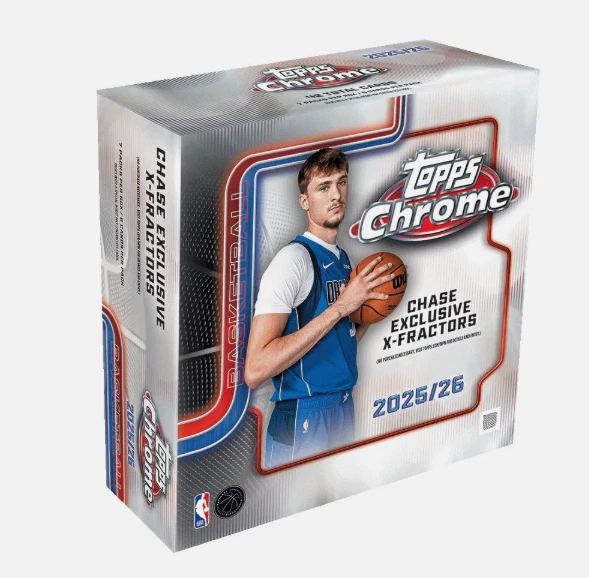 2025/26 Topps Chrome NBA Mega Box (42 Cards) Factory Sealed New In Stock -
