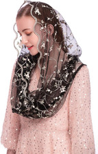 Chapel Veils Mantilla Infinity Veil Latin Mass Little Flower Soft Embroidered La