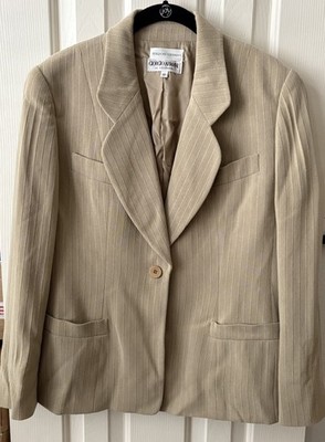 Vtg Giorgio Armani Bergdorf Goodman Blazer Women s 10 Tissue Silk Rayon Italy