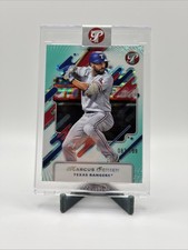2025 Topps Pristine Marcus Semien Aqua Refractor /199 Encased Rangers SSP