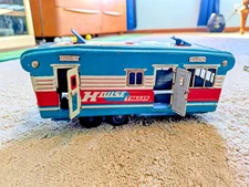 RARE 1950s JAPANESE TIN SSS HOUSE TRAILER TOY 